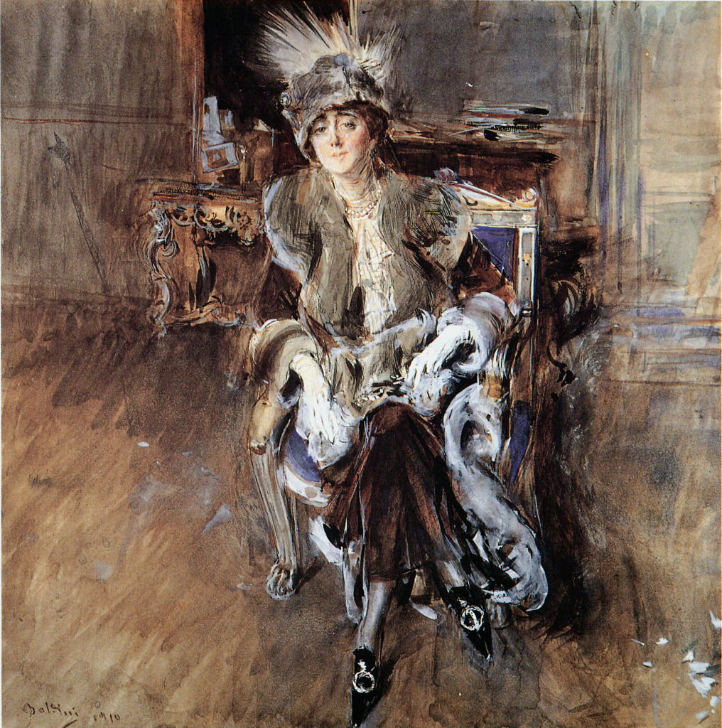 Giovanni Boldini, Ritratto di Madame Lacroix, 1910. Collezione privata.