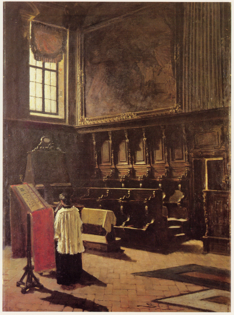 Giovanni Segantini, Il coro della chiesa di Sant’Antonio Abate in Milano, 1879. Fondazione Cariplo / Gallerie d'Italia.