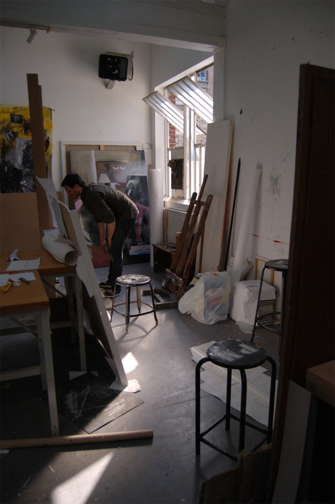 Interior of the painting studios, Paris College of Art, 2010