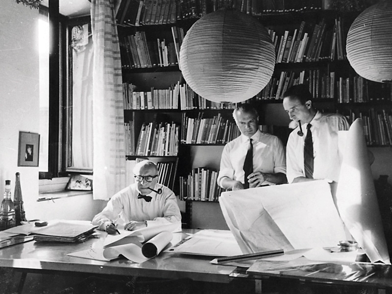 Da sinistra: Rogers, Peressutti e Belgiojoso - Università IUAV di Venezia, Archivio Progetti, Fondo Fondazione Masieri