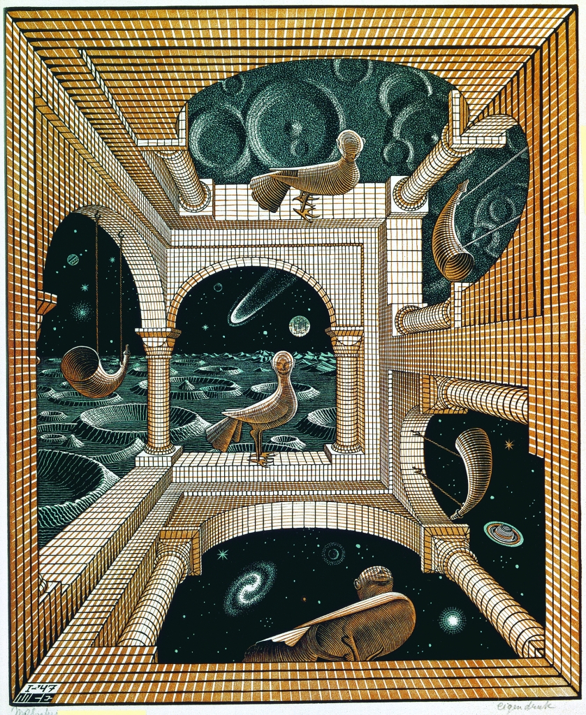 M. C. Escher, Altro mondo II, 1947. © 2016 The M.C. Escher Company